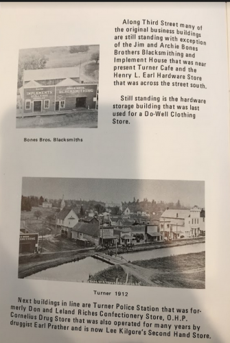 14. Image is a photograph taken from the Turner Centenary booklet (1971) with images of Bone Bros Blacksmiths and the same view of 3rd street in the previous picture.